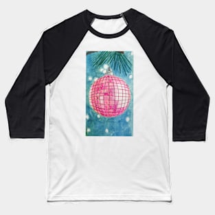 Funky Christmas discoball Baseball T-Shirt